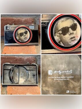 Vtg Andy Warhol Camera Belt Buckle Andy Warhol Foundation Visual Arts